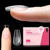 Beetles Tipex Instant Apex tips with built-in apex for stronger hold.
