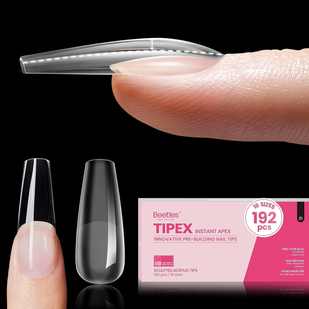 Beetles Tipex instant apex tips pack with 192 pieces for fast manicures