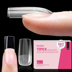 Beetles Tipex Instant Apex Nail Tips — medium square with built-in apex for pro extensions.