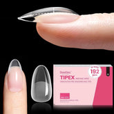 Beetles Tipex instant apex nail tips short oval - pre-etched for faster, durable manicures.
