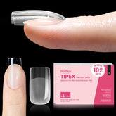 Beetles Tipex instant apex nail tips in square short shape for durable full-coverage look