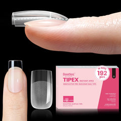 Beetles Tipex instant apex nail tips in square short shape for durable full-coverage look