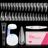 Beetles Tipex instant apex nail tips stiletto long for strong salon-like extensions.
