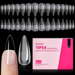 Beetles Tipex Instant Apex nail tips – stiletto medium, 192pcs provide fast, strong apex for salon-ready nails