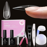 Beetles Tipex Lite apex nail tips 192pcs kit for precise natural-looking extensions.