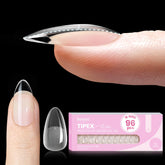 Beetles Tipex Lite almond short tips pack for natural fit and seamless finish