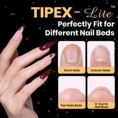 Beetles Tipex Lite apex tips fanned-out show 256-piece versatility for quick DIY sets.