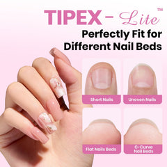 Beetles Tipex Lite Apex Nail Tips natural fit curve for seamless blends