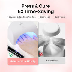 Beetles Tipex Nail Tips application shows easy bonding with smooth gel transfer