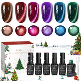 Beetles Velvet Starlight Cat Eye Red shows magnetic shimmer for festive nails.