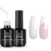 Beetles White Gel Nail Polish bottle close-up with premium glossy finish.