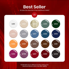 Beetles Winter Gel Polish bottle row shows 20 shades for versatile nail looks