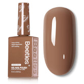 Beetles Winter Gel Polish caramel bottle view promises durable salon-ready color