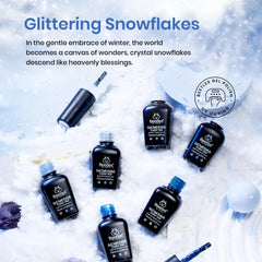 Beetles Winter Gel Polish set glitter silver adds festive, sparkling nails.
