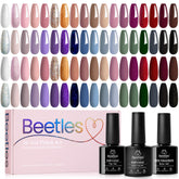Beetles Winter Gel Polish Set bottles row offering versatile manicure options