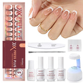 Beetles X Press Plus kit contents shown for at-home gel nail DIY projects.