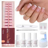Beetles X Press Plus On Nails Kit packaging overview, all-in-one DIY nail solution