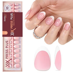 Beetles X Press Plus Petal French nails kit front view for at-home manicure.