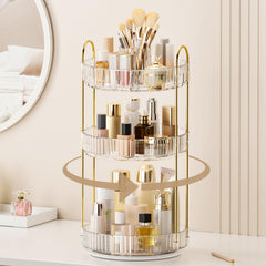 BEFSOP 360 rotating makeup organizer for quick access to cosmetics during busy mornings