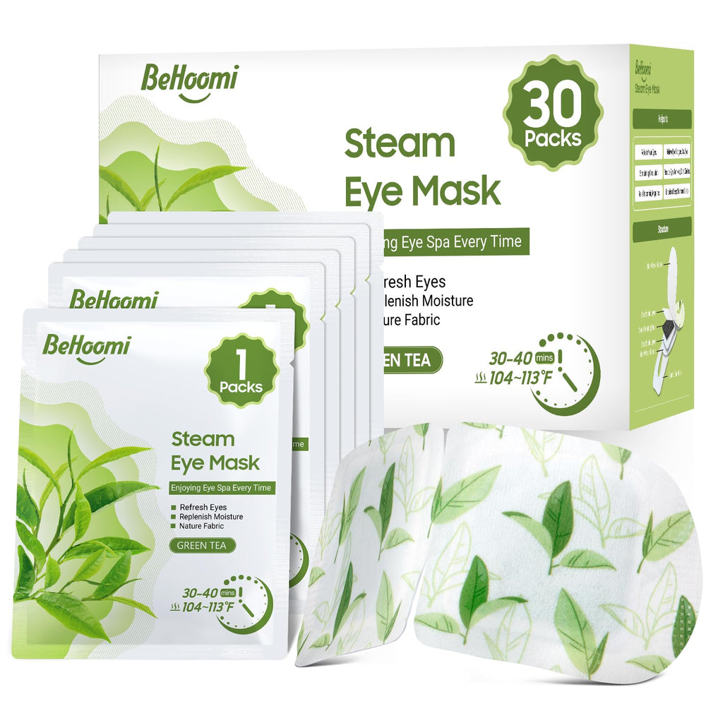 BeHoomi 30-pack steam eye mask packaging box for convenient home use