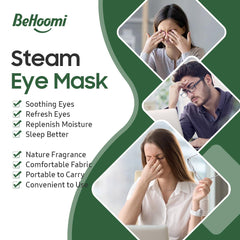 BeHoomi steam eye mask fabric detail reveals lint-free, skin-friendly cotton.