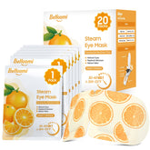 BeHoomi steam eye mask packaging shows a 20 pack for gifting and travel