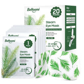 BeHoomi steam eye mask packaging in tea tree variant for easy relaxation.