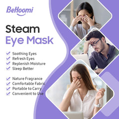 BeHoomi warm eye compress in no-lint fabric delivers comfortable wear