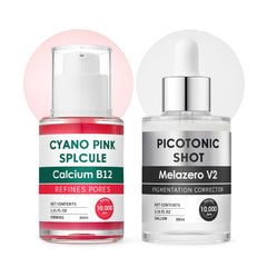 BeiBreeze Cyano Pink Spicule Serum pump bottle for radiant, smoother skin.
