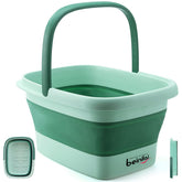 Beinilai collapsible foot bath folded for compact storage and travel convenience.