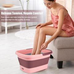 Beinilai foot bath shows eight massage roller rows for soothing foot comfort.