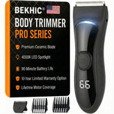 Bekhic groin-body-trimmer-led-light for precise grooming in dim light.