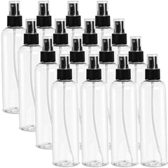 Bekith 16-pack clear 8 oz spray bottles with fine mist for easy product identification