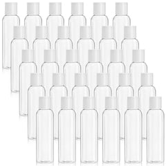 Bekith 4oz clear bottle with disc-top cap for travel-friendly shampoo or lotion.