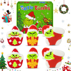 Bekrgwiy Christmas bath bombs set with festive shapes delivering colorful fizz and aroma