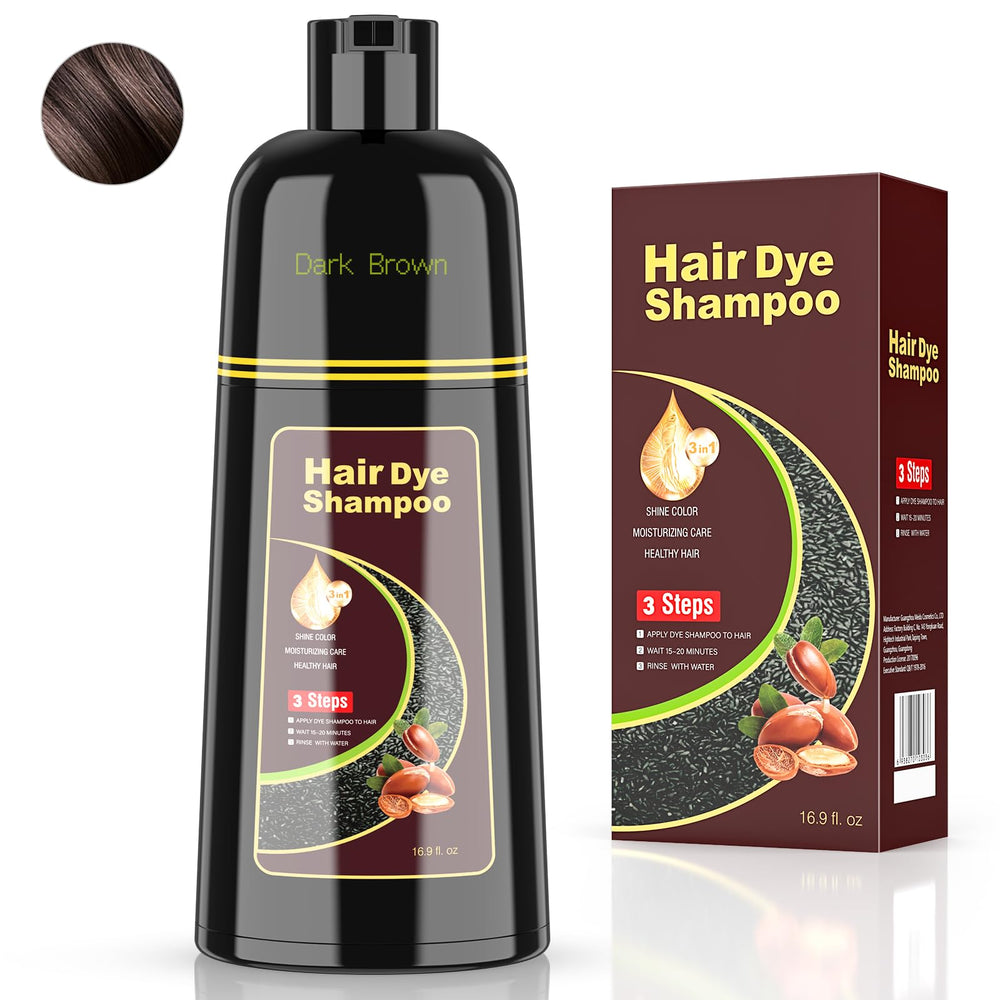 BELEZALIB dark brown hair dye shampoo bottle ready for gray coverage.