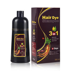 BELEZALIB instant dark brown dye shampoo bottle close-up for at-home color convenience.