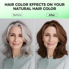 BELEZALIB 3-in-1 shampoo with gloves demonstrates at-home color application.