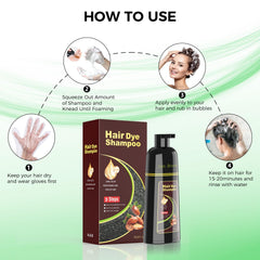 BELEZALIB shampoo lather shown during the 20-minute gray coverage process.