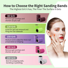 BELICOO multi-grit colors in action for customized nail shaping.
