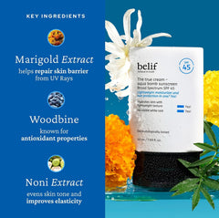 belif Aqua Bomb SPF45 no white cast finish on skin