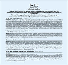 belif Hydrate & Go Kit moisturizer jar providing deep, long-lasting moisture