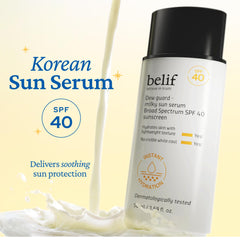belif Milky Niacinamide Sunscreen texture glide for smooth spread