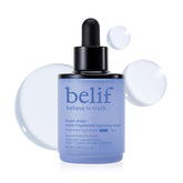 belif Super Drops Multi-7 Serum bottle showing seven-hyaluronic-acid hydration for lasting moisture