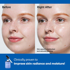 belif Super Drops serum texture swatch shows lightweight, fast-absorbing hydration