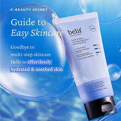 belif super knights foaming cleanser action showing gentle makeup removal
