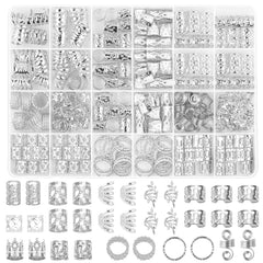 Belinreli 280pcs hair jewelry set for versatile braids and festive looks.