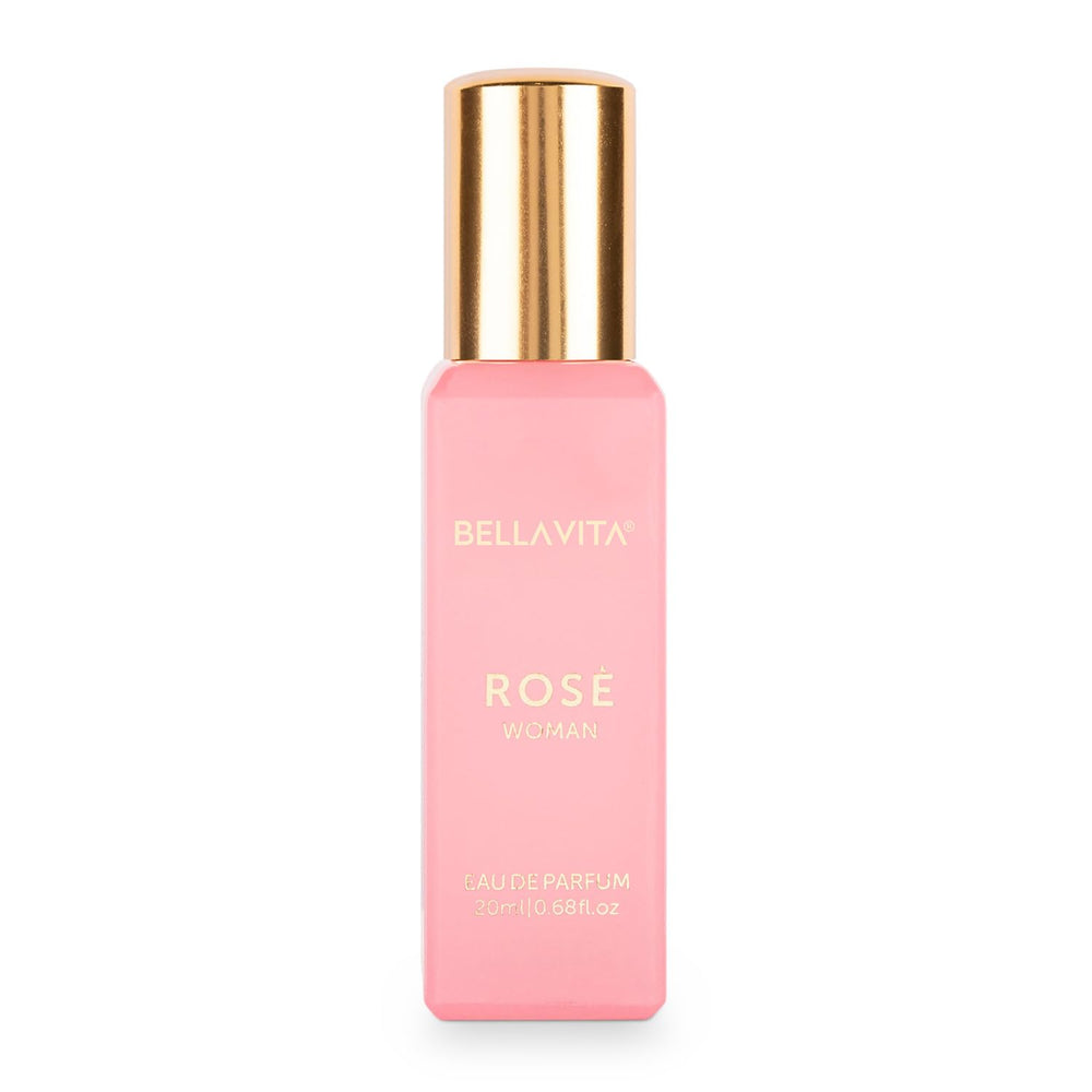 BellaVita Luxury Rose travel-size bottle for on-the-go fragrance.