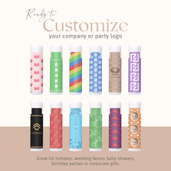 Belladonna lip balm bulk vanilla label-ready tubes promote brand visibility.