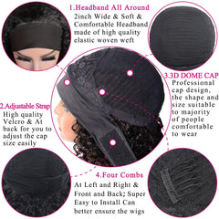 Bellarayine headband wig deep wave 20inch on-model: natural look for Black women.